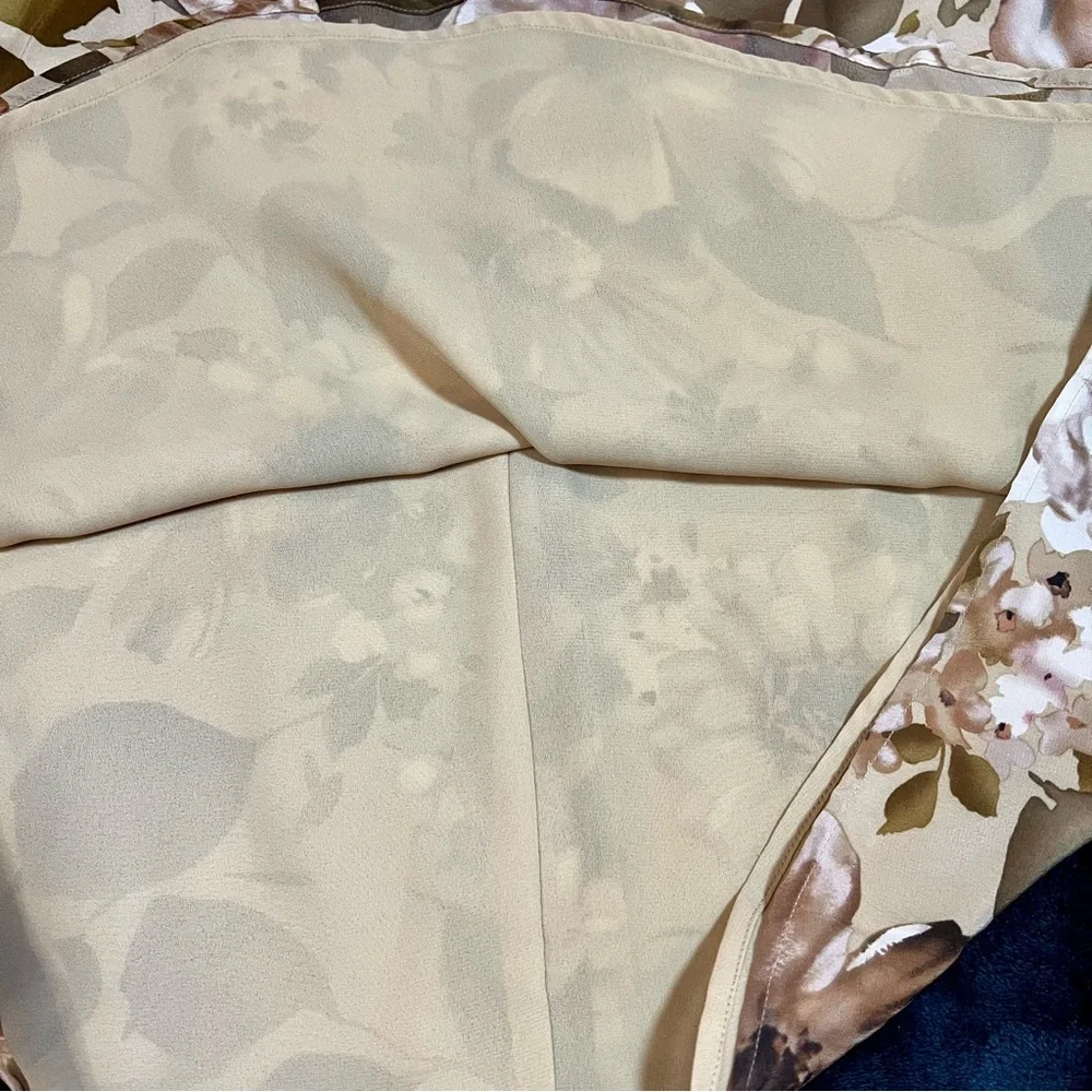 Vintage Liz‎ Claiborne Collection Silk Floral Boho Cottagecore Midi Skirt 6